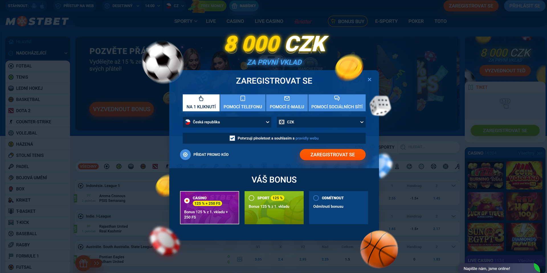Zaregistrujte si účet u Mostbetu v České republice a začněte hrát ještě dnes!